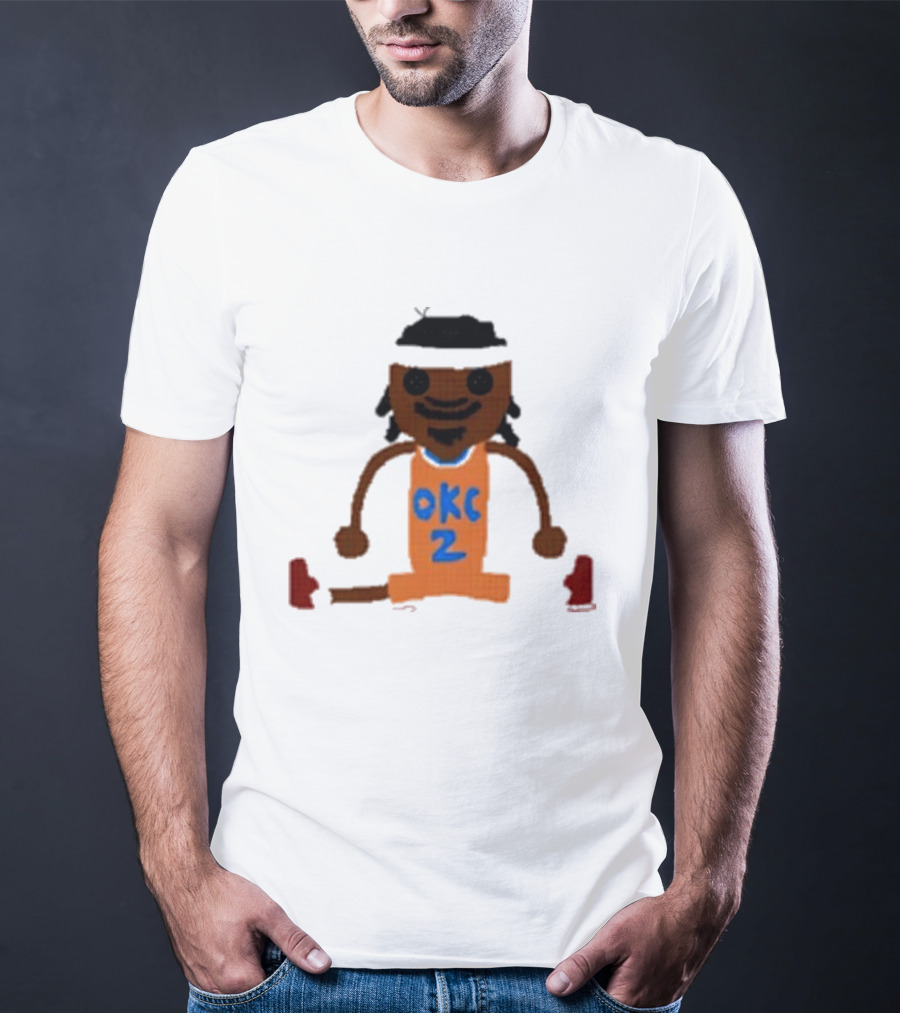 Oklahoma City Thunder Shai Gilgeous-Alexander Crochet Style OKC 2 T-Shirt