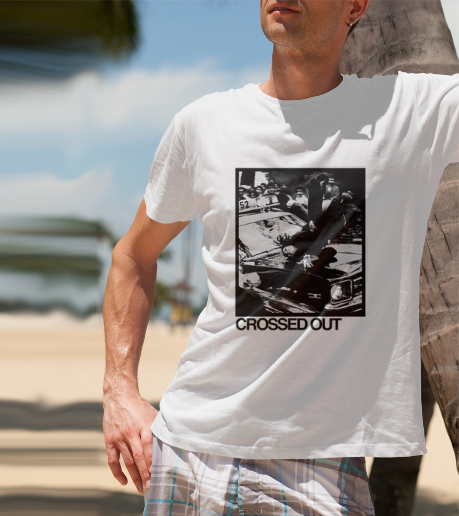 Crossed Out Never Forget Protest Scene Vintage Photography T-Shirt
