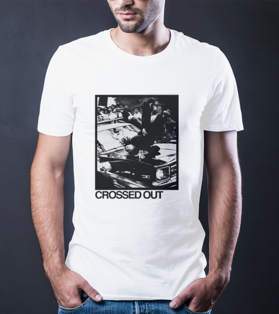 Crossed Out Never Forget Protest Scene Vintage Photography T-Shirt
