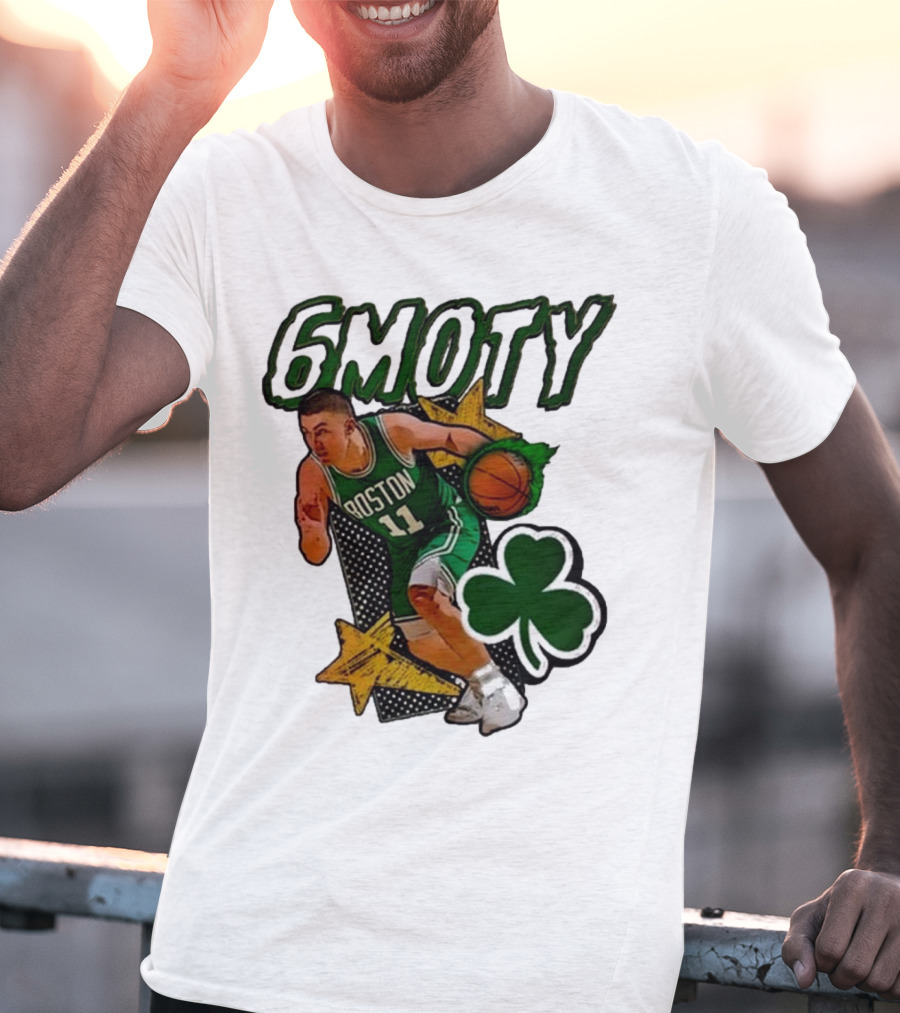 Boston Celtics Derrick White Payton Pritchard 6Moty Shamrock Basketball T-Shirt