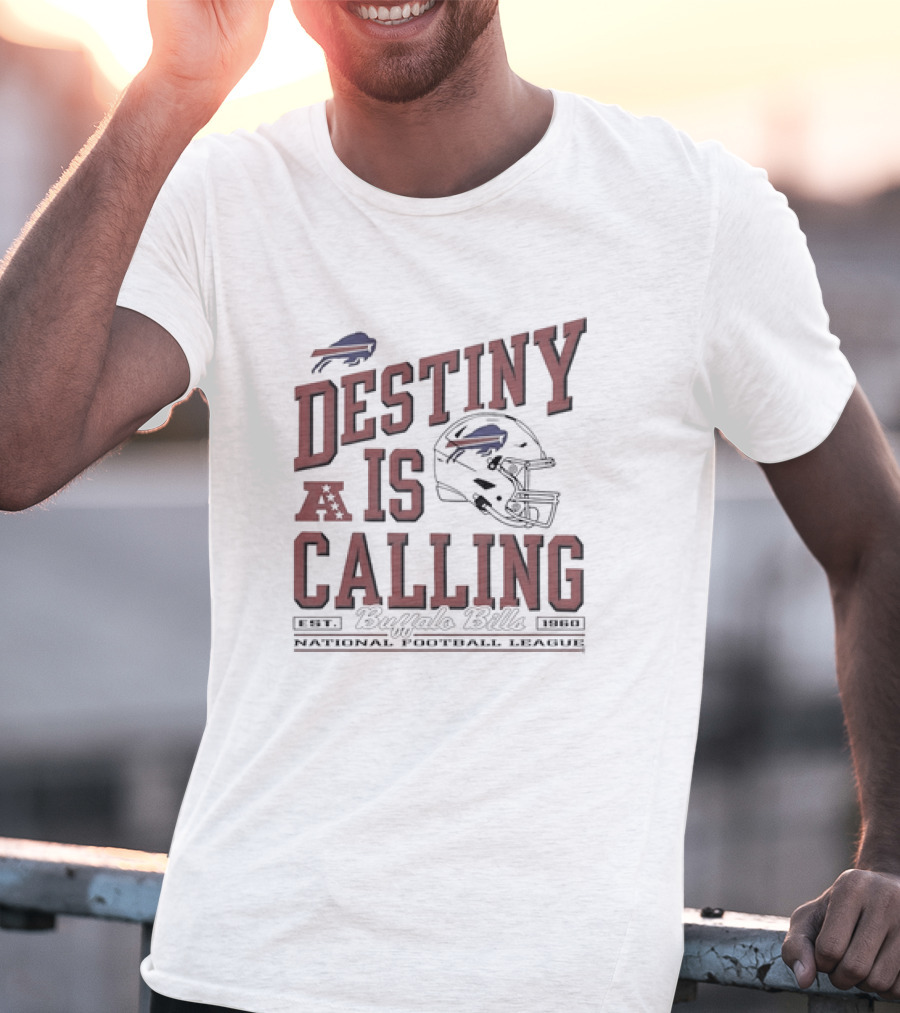 Destiny Is Calling Vintage Buffalo Bills Football Helmet T-Shirt