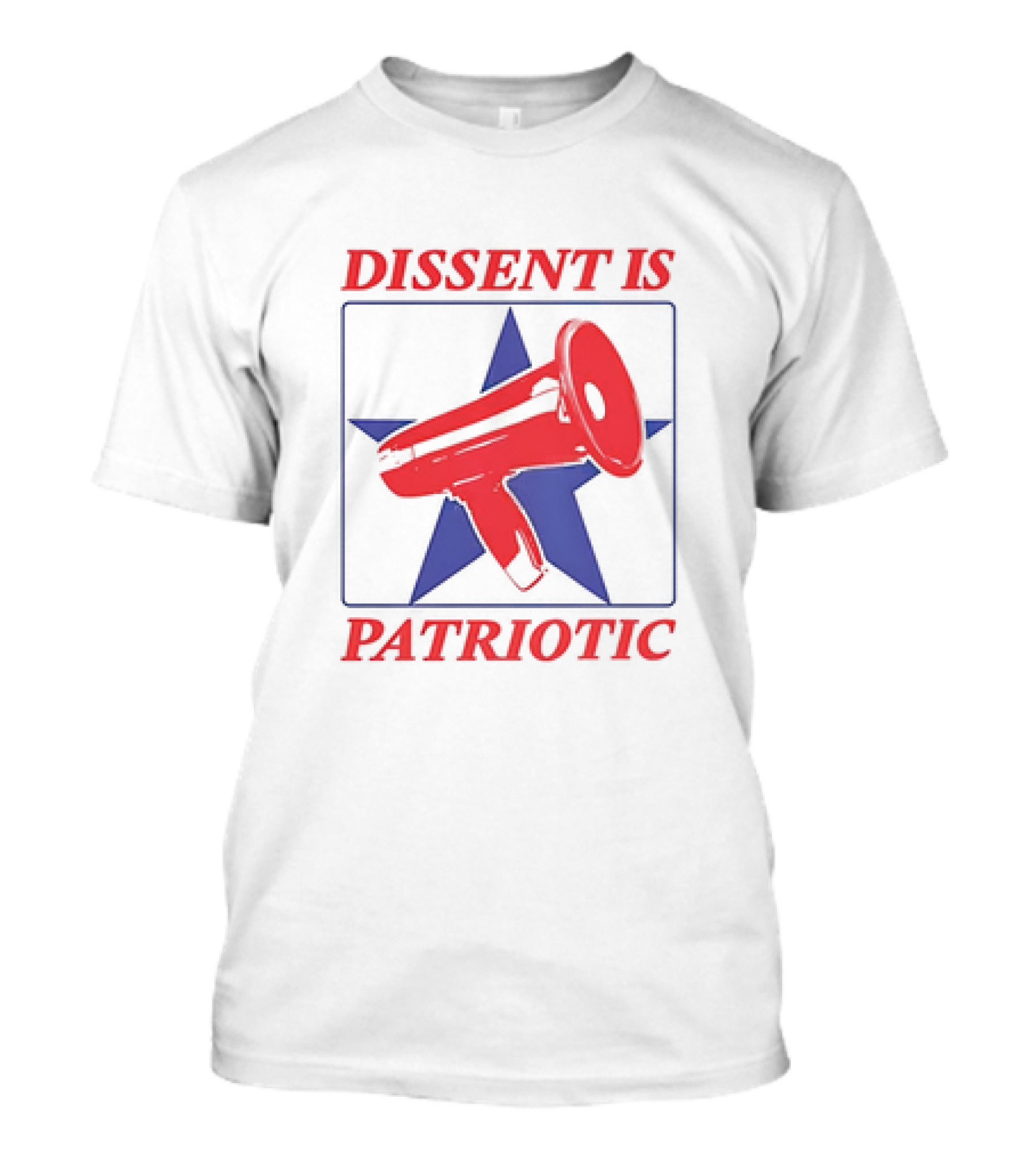 Patriotic Megaphone In Star Symbol Dissent T-Shirt