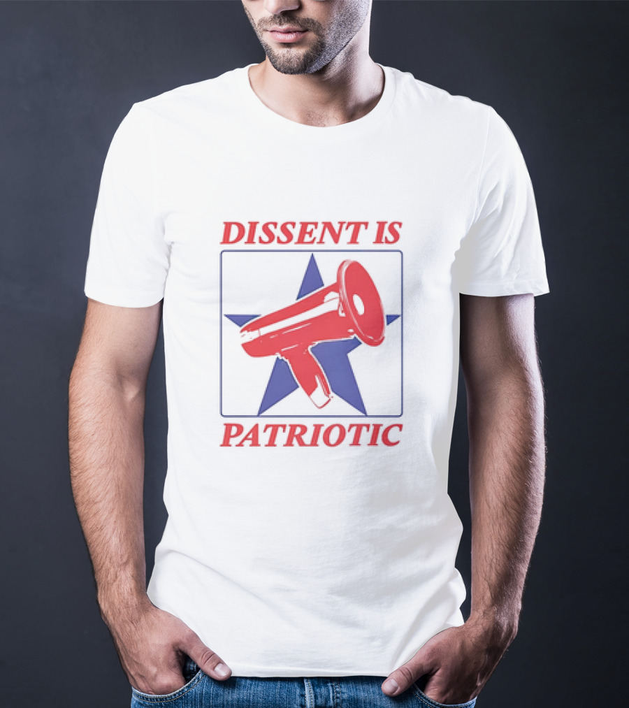 Patriotic Megaphone In Star Symbol Dissent T-Shirt