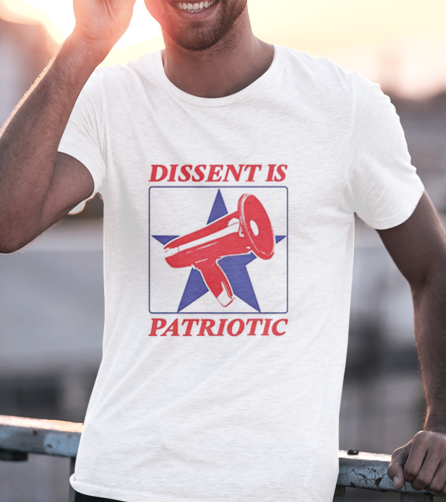 Patriotic Megaphone In Star Symbol Dissent T-Shirt