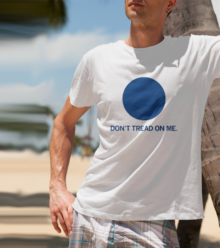 Don’t Tread On Me Blue Dot Circular Emblem T-Shirt