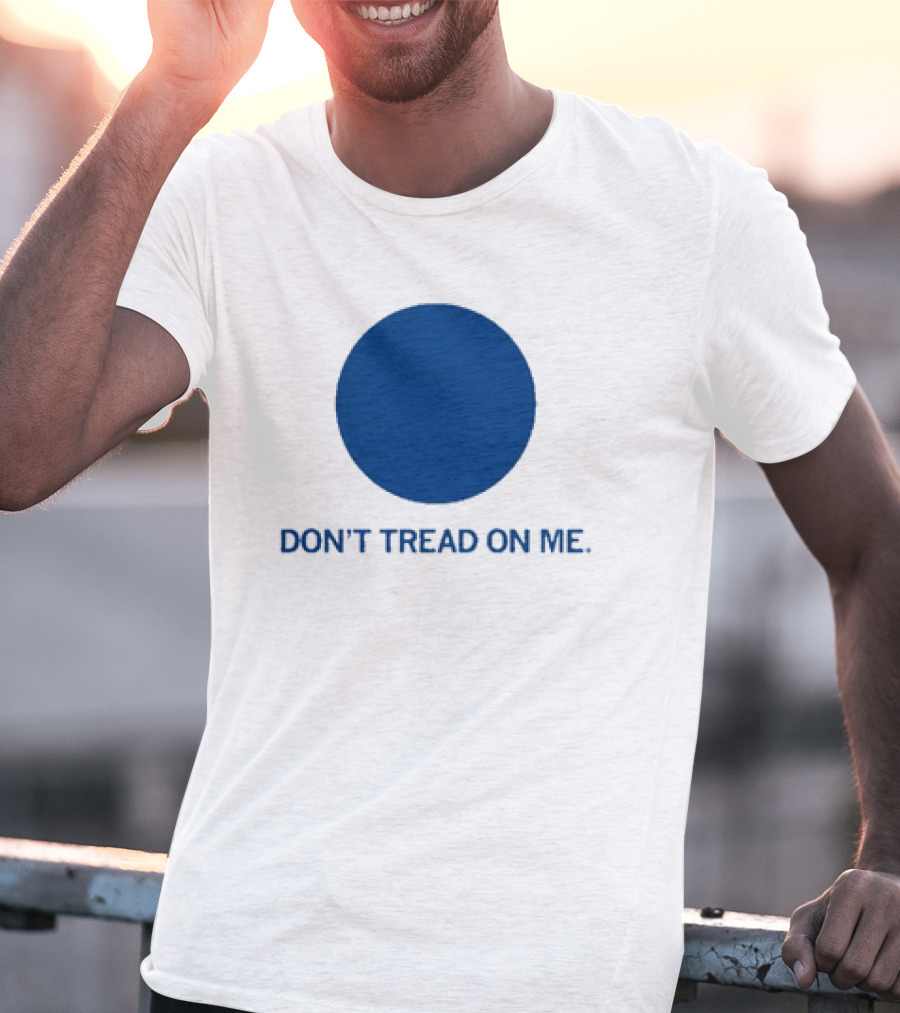 Don’t Tread On Me Blue Dot Circular Emblem T-Shirt