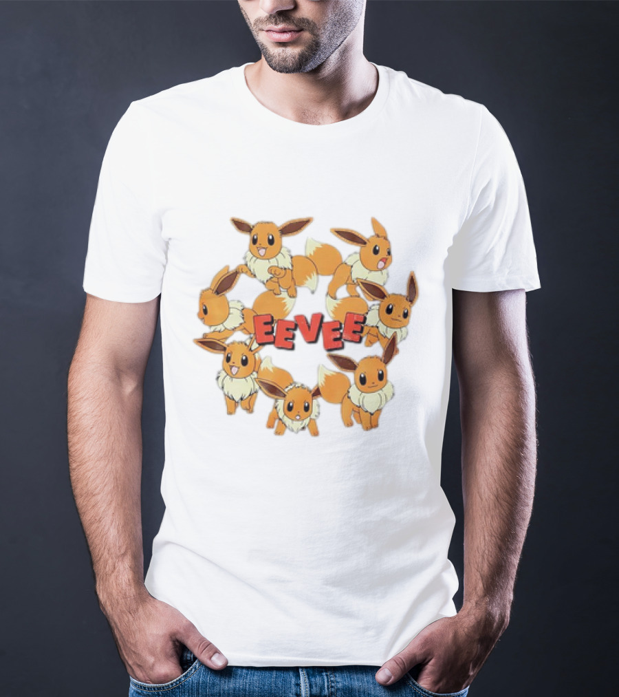 Eevee Pokemon Collage Cartoon Vintage Collection T-Shirt