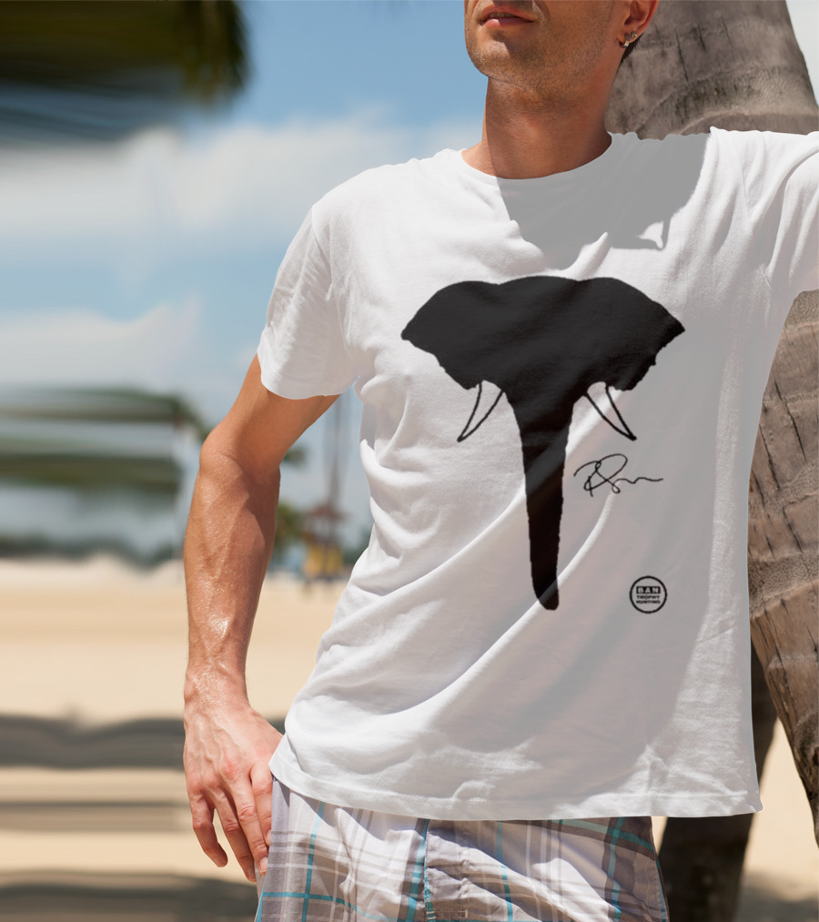 Ricky Gervais Elephant Silhouette T-Shirt