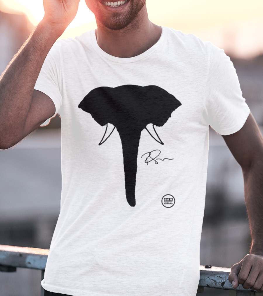 Ricky Gervais Elephant Silhouette T-Shirt