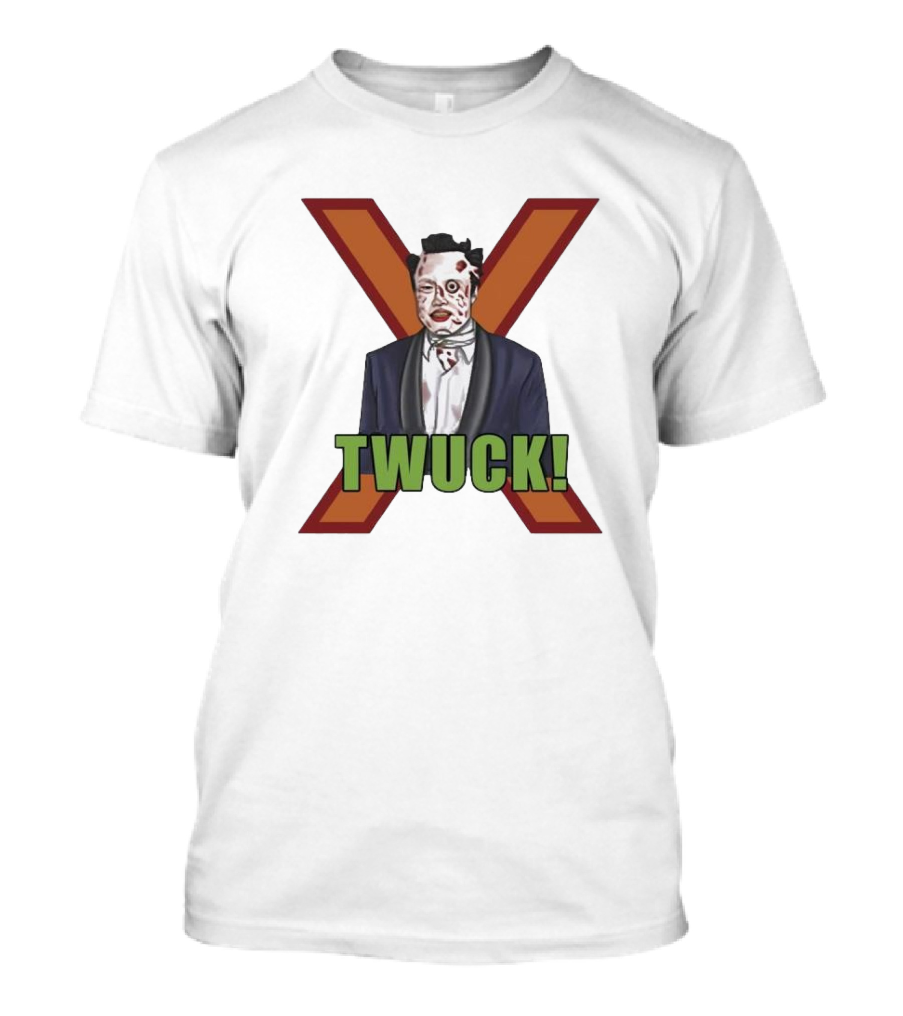 Elon Musk Zombie Twuck! Red X Background T-Shirt
