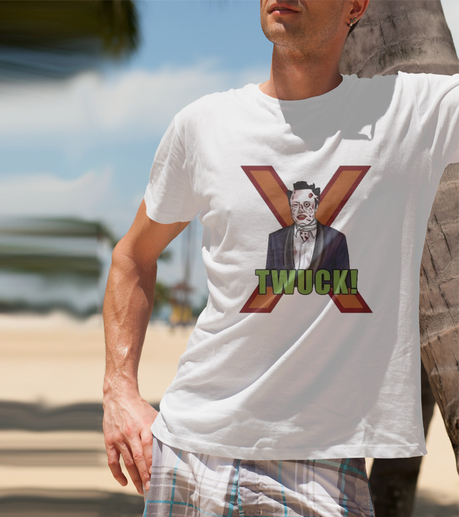 Elon Musk Zombie Twuck! Red X Background T-Shirt