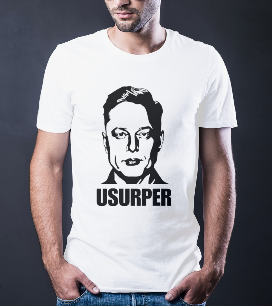 Elon Musk Usurpator Iconic Minimalist Style T-Shirt