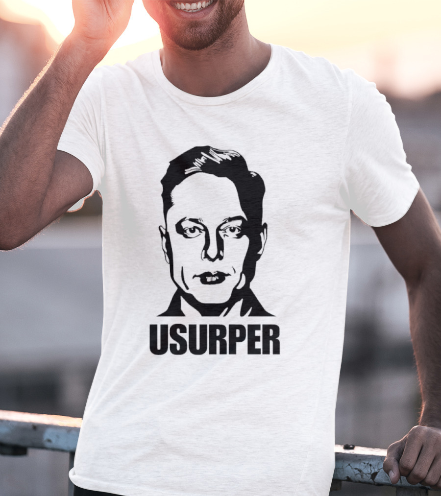 Elon Musk Usurpator Iconic Minimalist Style T-Shirt