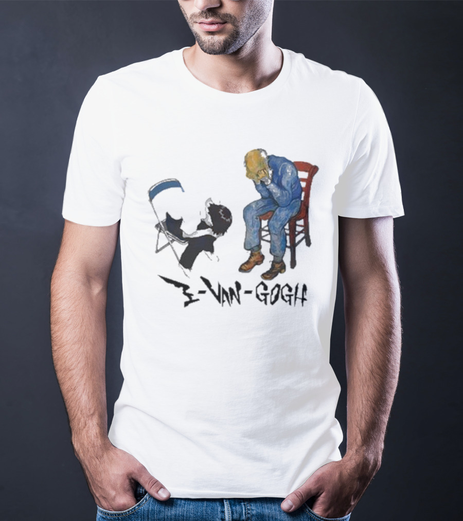 Evangogh Ikari Shinji And Gate Van Gogh Mashup T-Shirt