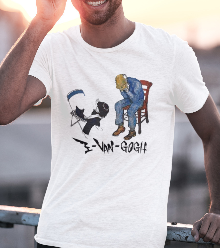 Evangogh Ikari Shinji And Gate Van Gogh Mashup T-Shirt