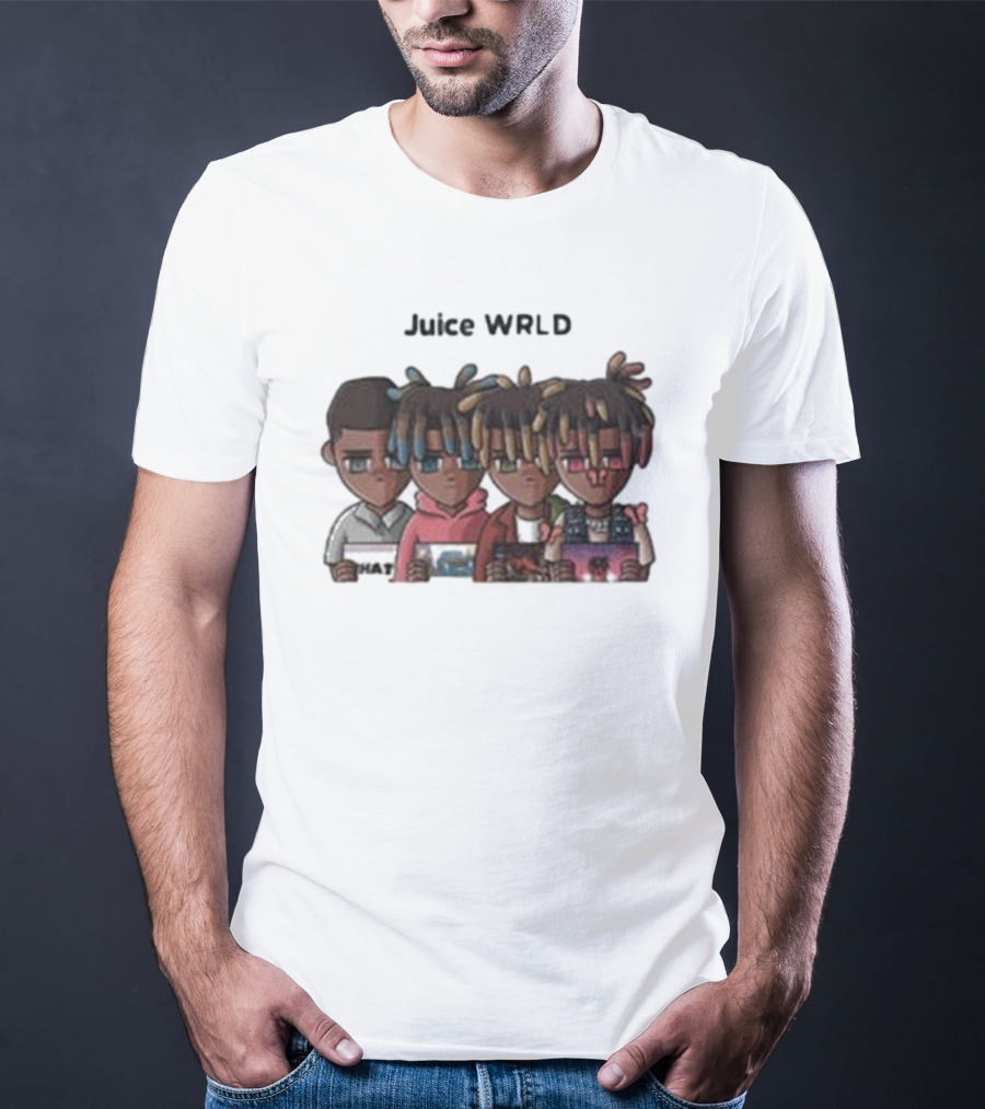 Juice WRLD Evolution Character Progression Holding Album Covers T-Shirt