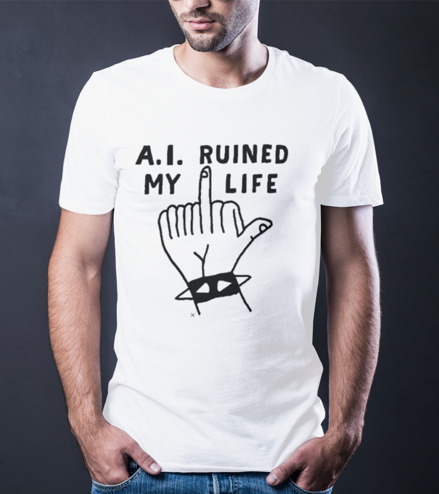 Family A.I. Ruined My Life Retro Robot And Kids T-Shirt