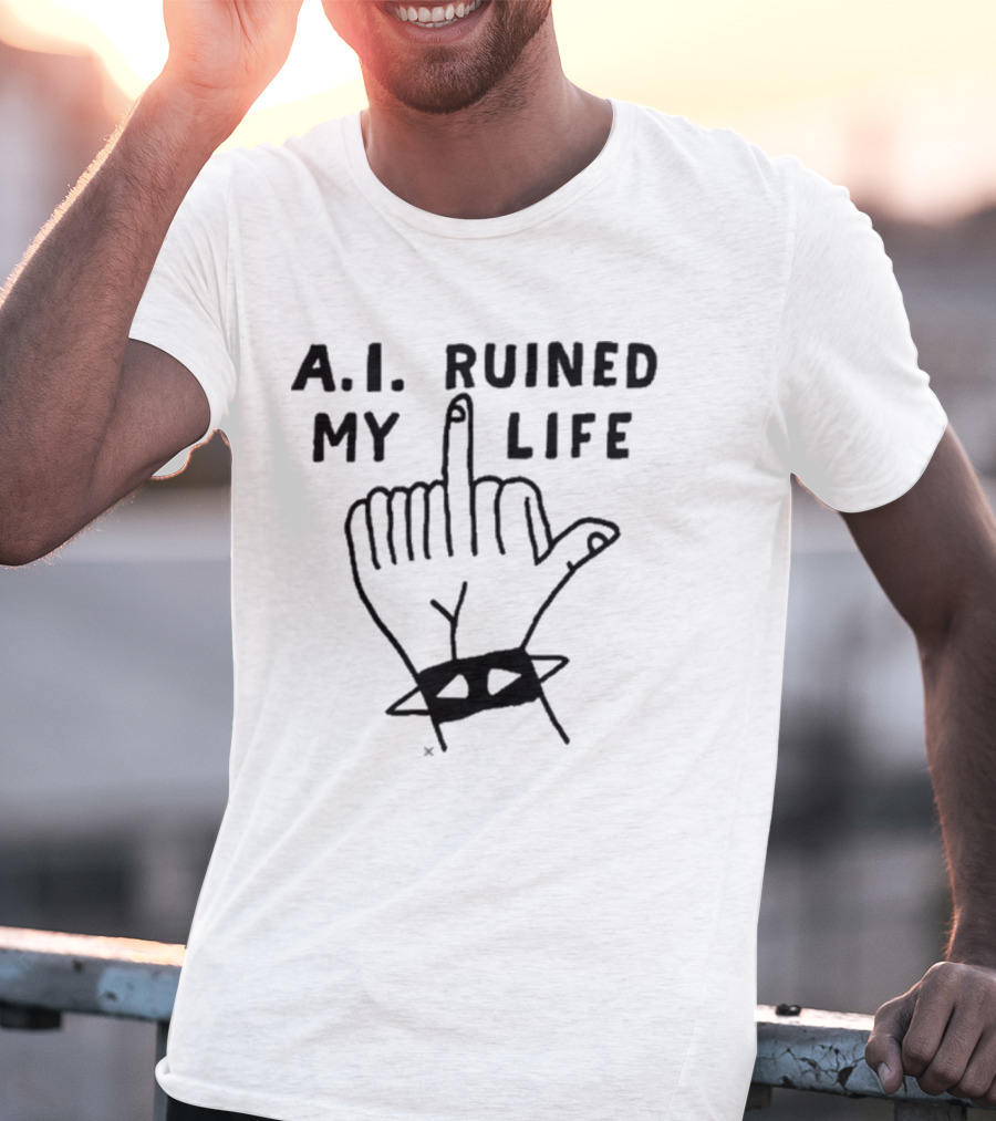 Family A.I. Ruined My Life Retro Robot And Kids T-Shirt