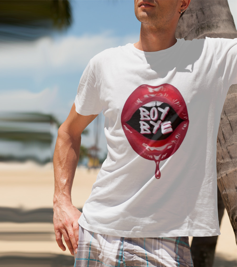 Fabulous Demps Boy Bye Red Lips Bold Style T-Shirt