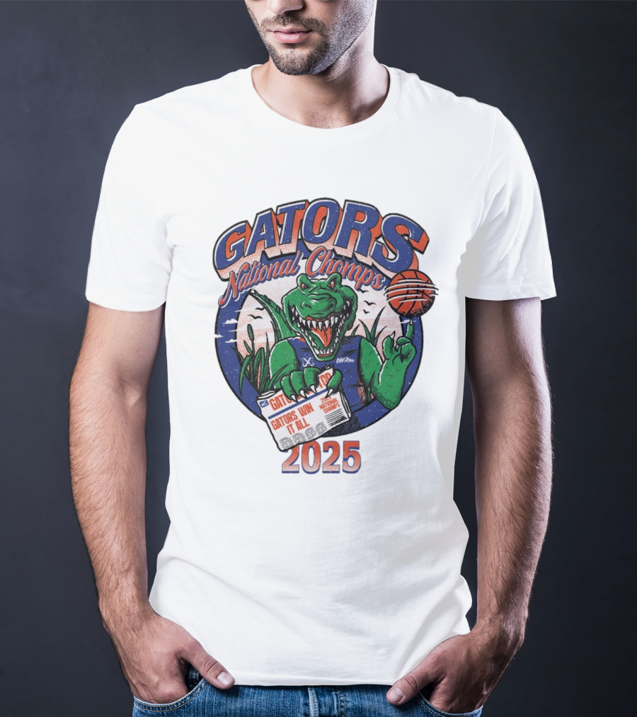 Gators National Champs 2025 Win It All Gators National Chomps T-Shirt