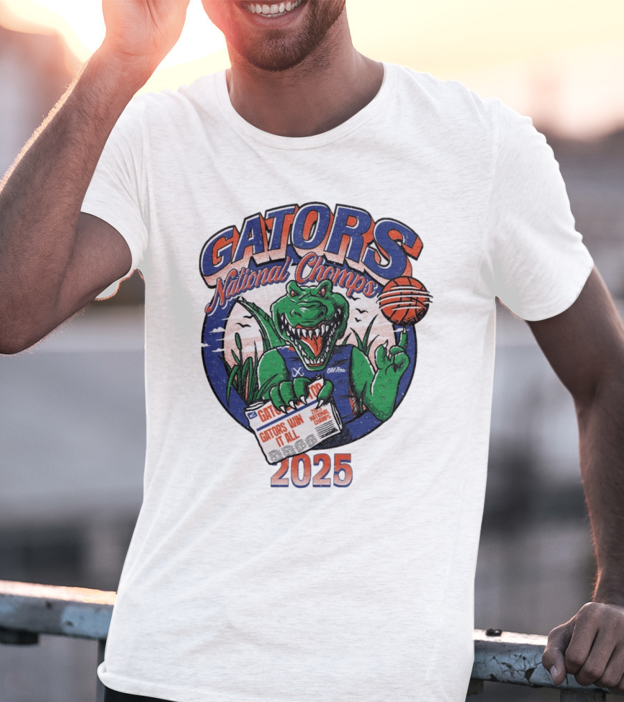 Gators National Champs 2025 Win It All Gators National Chomps T-Shirt