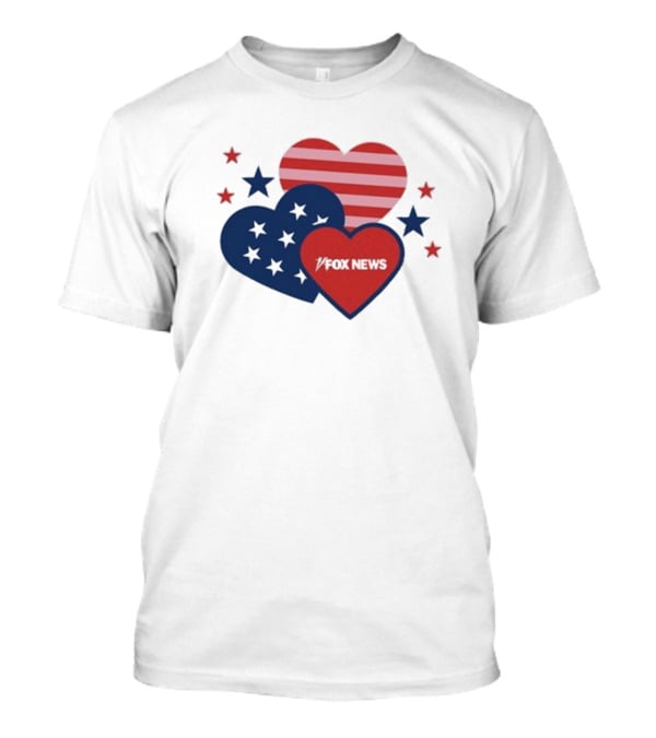 Patriotic Hearts Fox News Stars And Stripes T-Shirt