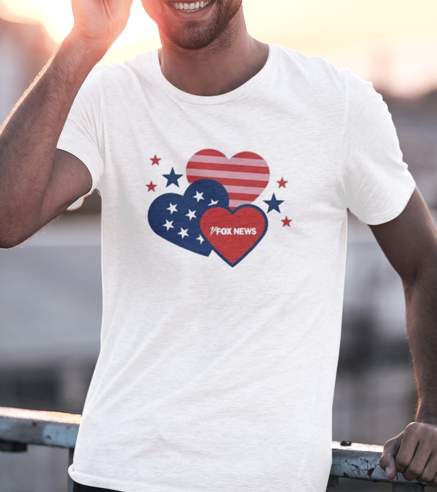 Patriotic Hearts Fox News Stars And Stripes T-Shirt