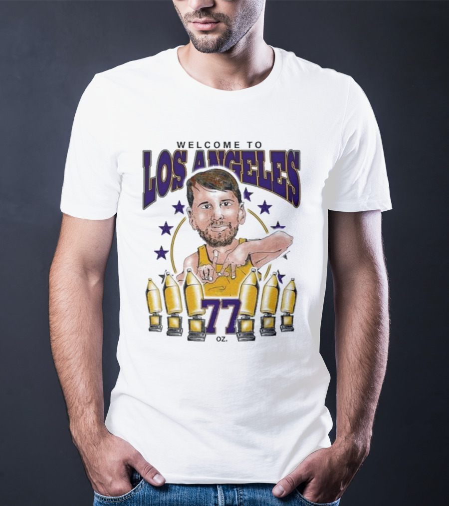 Los Angeles 77 Basketball Stars And Bottles T-Shirt