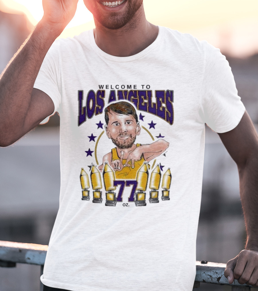 Los Angeles 77 Basketball Stars And Bottles T-Shirt