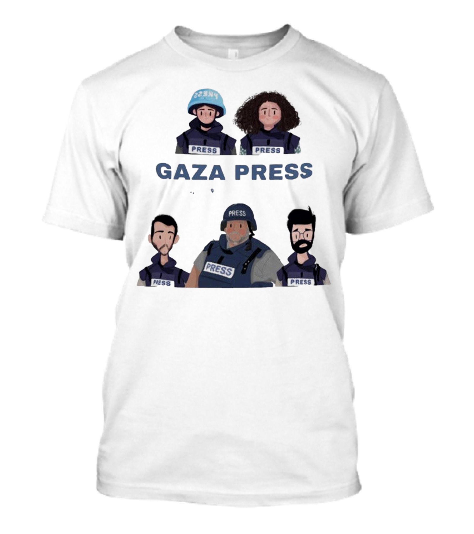 Gaza Press Heroes Cartoon Characters PRESS T-Shirt
