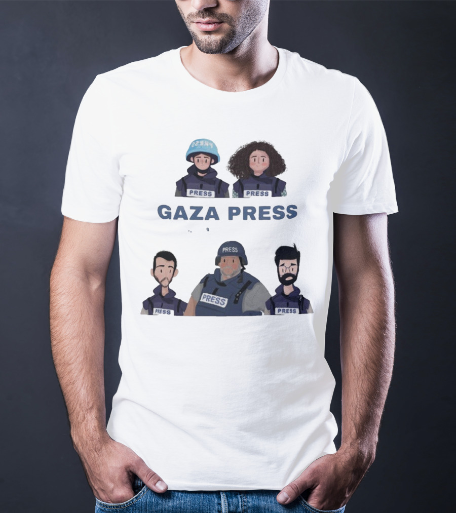 Gaza Press Heroes Cartoon Characters PRESS T-Shirt