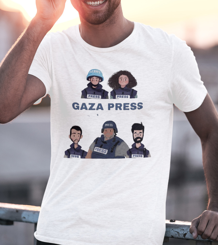 Gaza Press Heroes Cartoon Characters PRESS T-Shirt