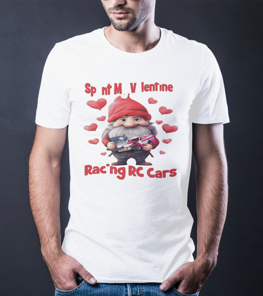 Gnomes Spent My Valentine Racing RC Cars T-Shirt
