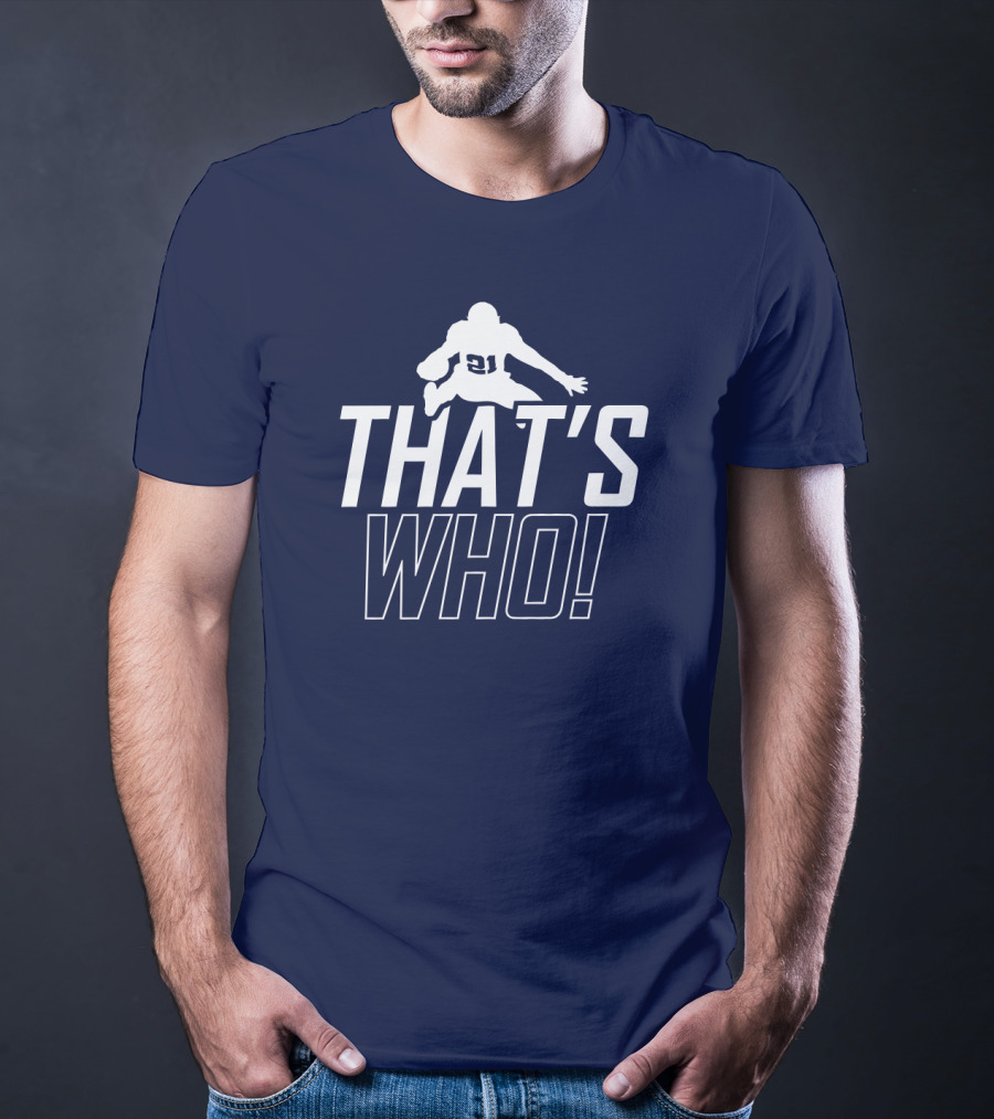 That's Who Football Player Iconic Number 21 Leap T-Shirt