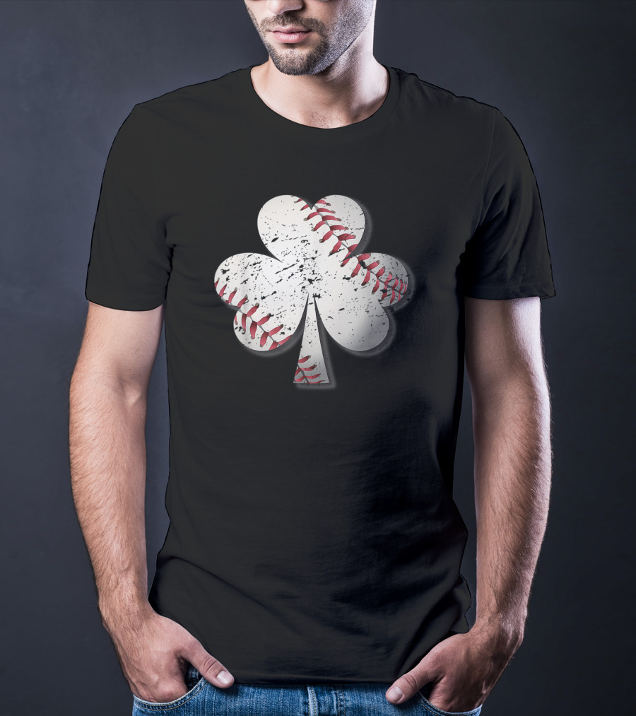 St Patricks Day Shamrock Baseball Womens T-Shirt