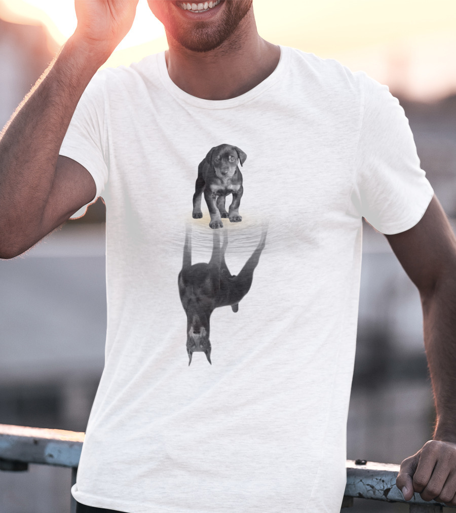 Doberman Puppy Reflection Women Men Kids Dog Love Pet T-Shirt