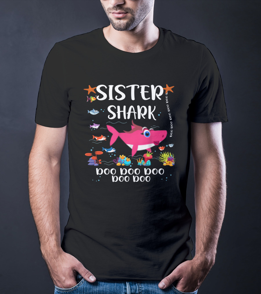 Sister Shark Doo Doo Doo Family Matching Ocean T-Shirt