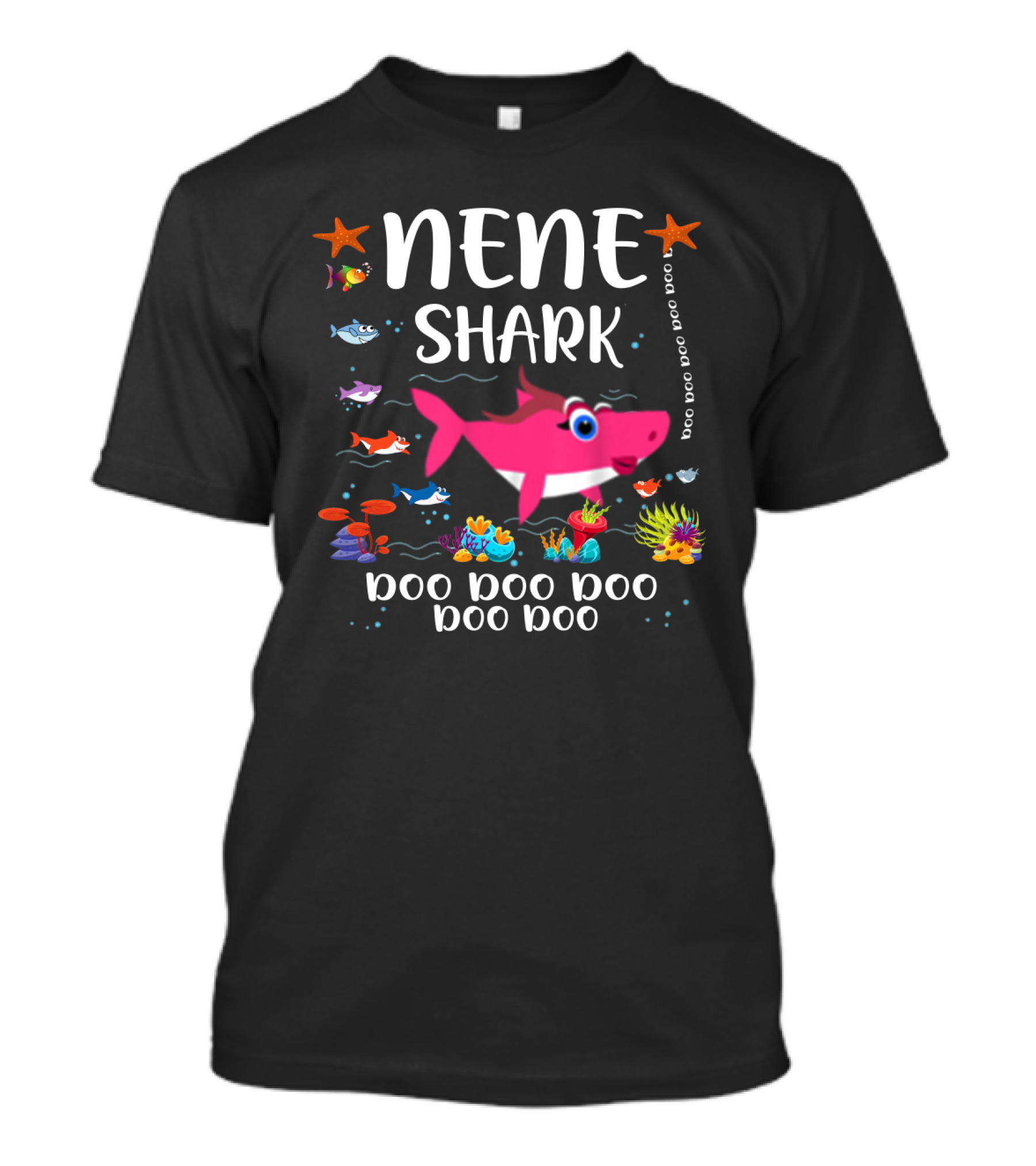 Nene Shark Doo Doo Family Matching Pink Undersea Adventure T-Shirt