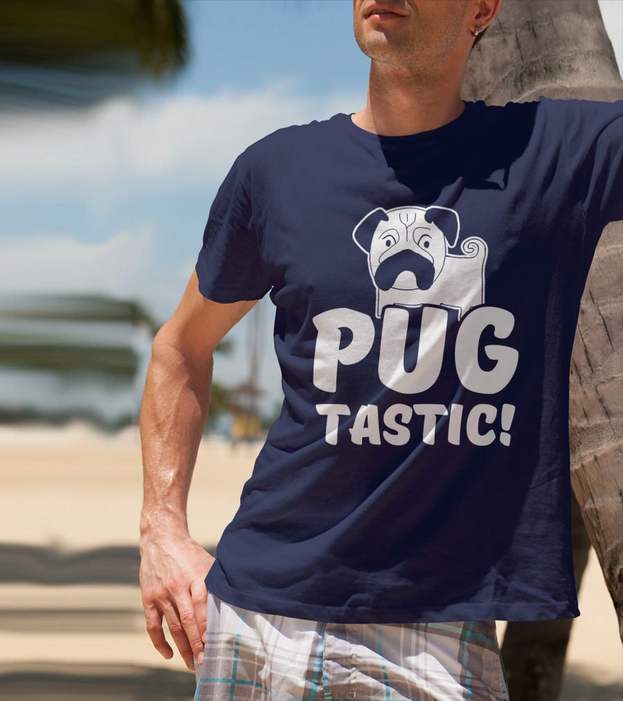 Pug Tastic Bold Cartoon Dog T-Shirt