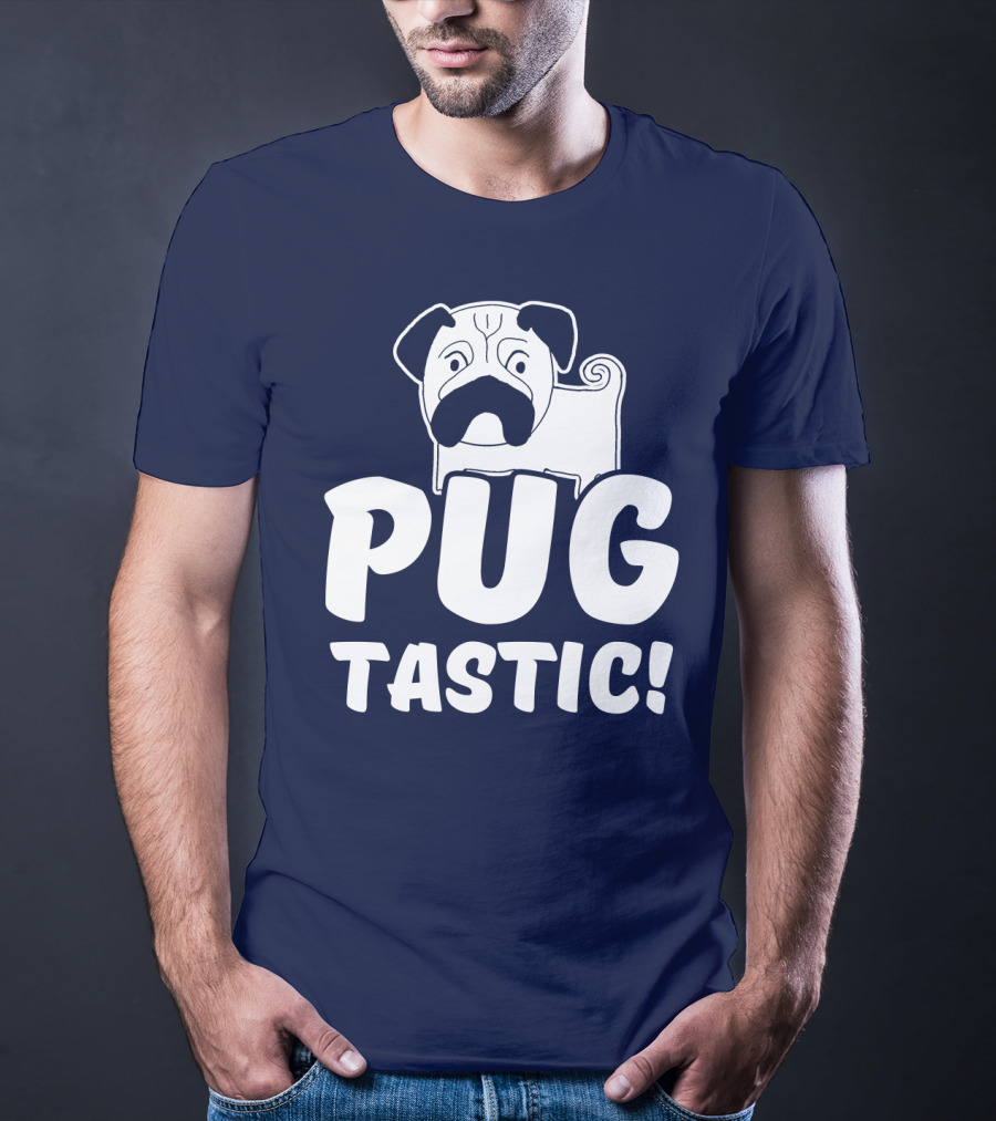 Pug Tastic Bold Cartoon Dog T-Shirt