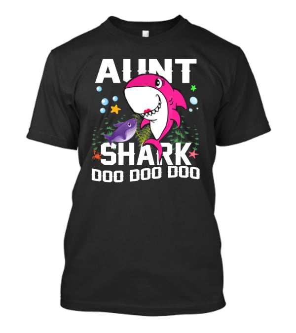 Aunt Shark Doo Doo Doo Halloween Christmas T-Shirt