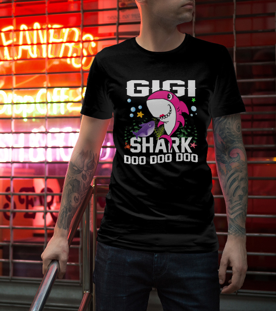 Gigi Shark Doo Doo Doo Mother Gramma Halloween T-Shirt