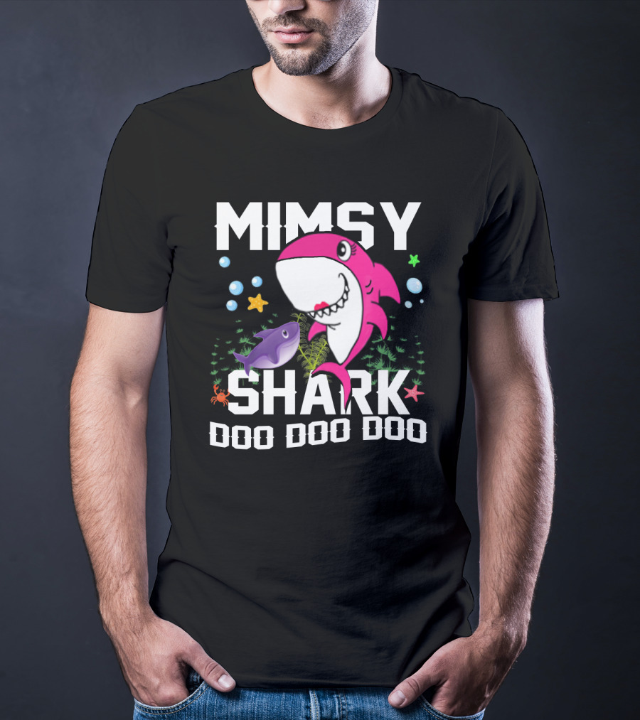 Mimsy Shark Doo Doo Doo Grandpa Mommy Daddy Funny T-Shirt