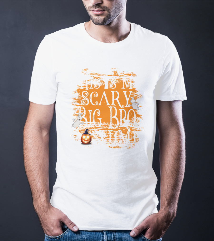 This Is My Scary Big Bro Costume Ghost Pumpkin Orange T-Shirt