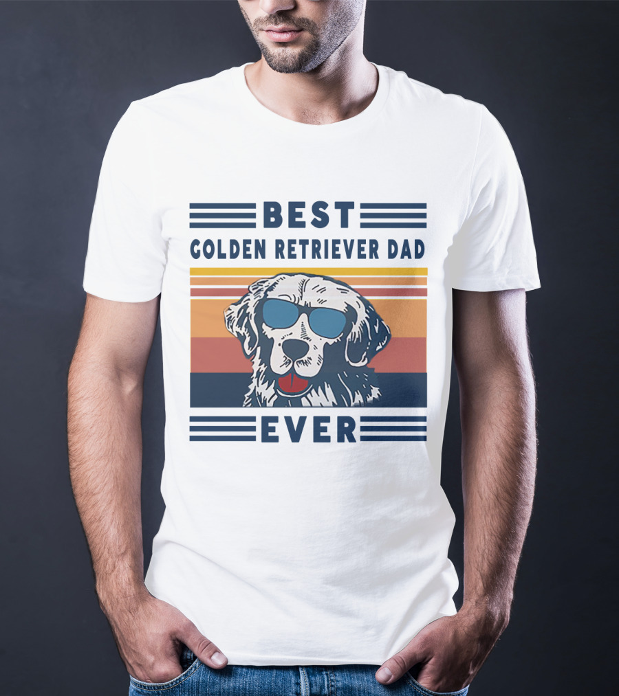 Best Golden Retriever Dad Ever Sunglasses T-Shirt