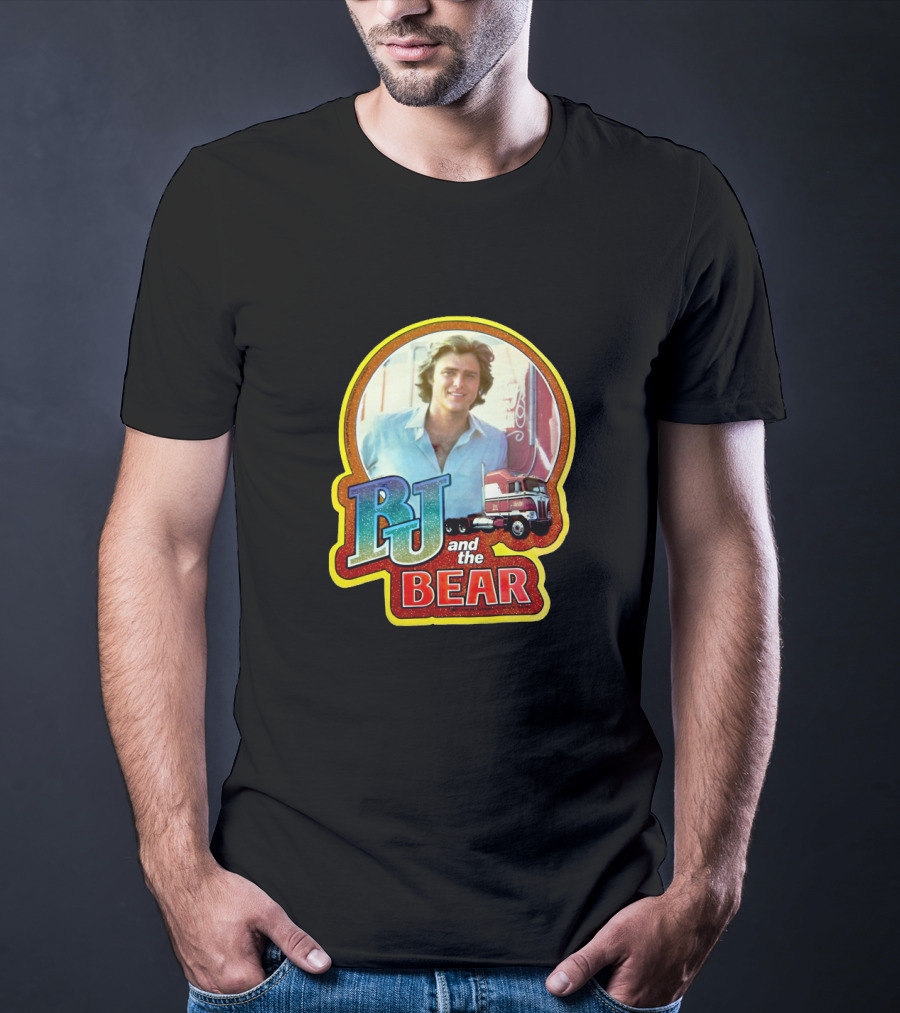 BJ And The Bear Television Show Vintage Style Image With Semi Truck T-Shirt