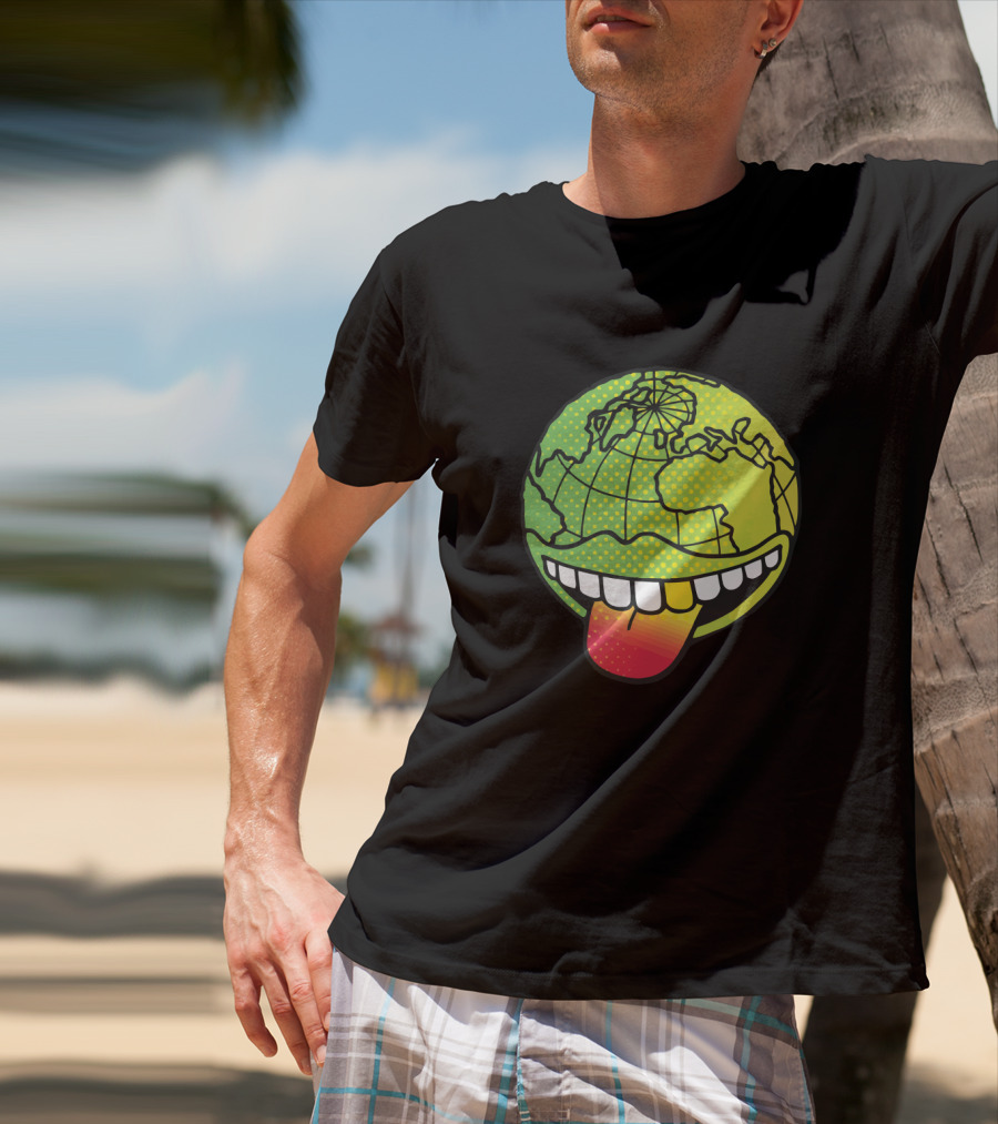 Earthgang Tongue Out Earth Globe T-Shirt