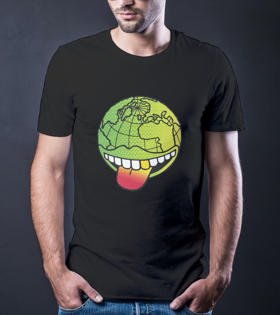 Earthgang Tongue Out Earth Globe T-Shirt