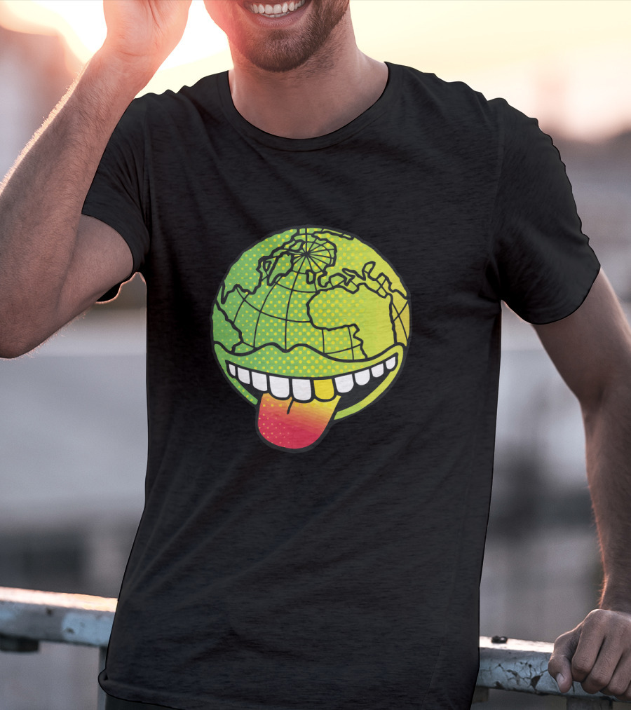 Earthgang Tongue Out Earth Globe T-Shirt