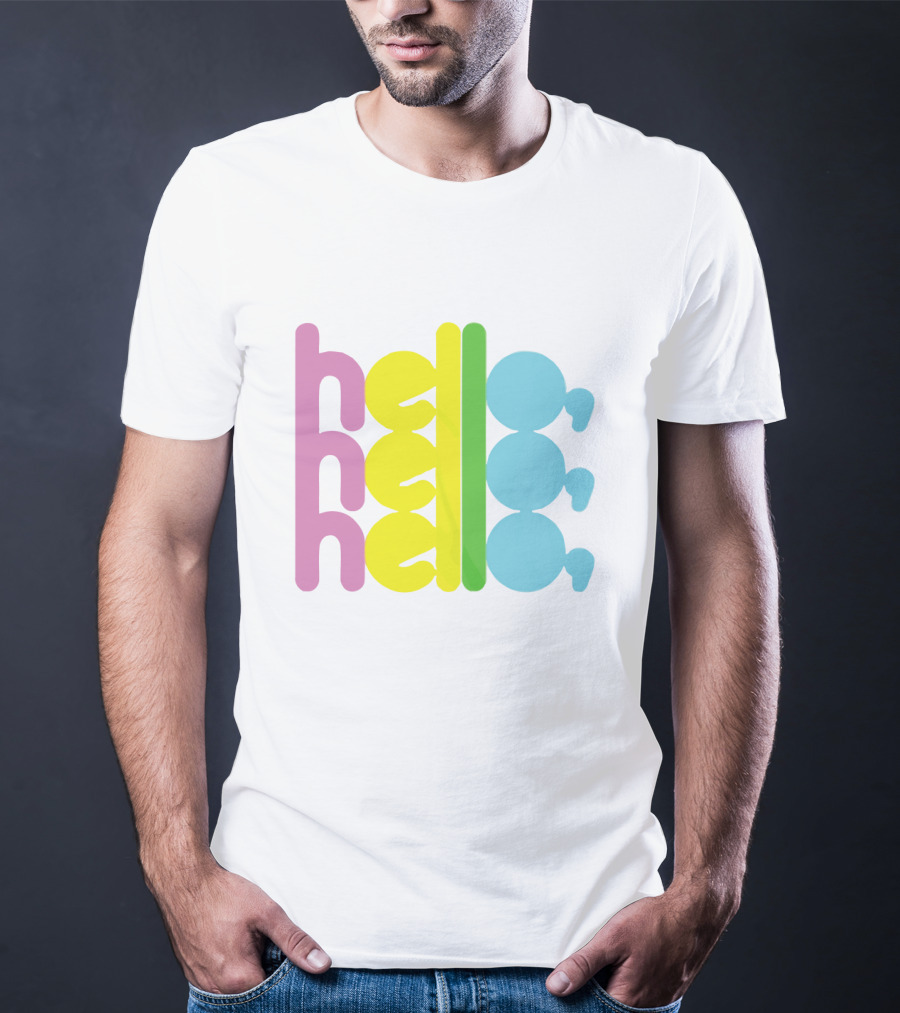 Deafheaven Hello Colorful Pastel Text T-Shirt